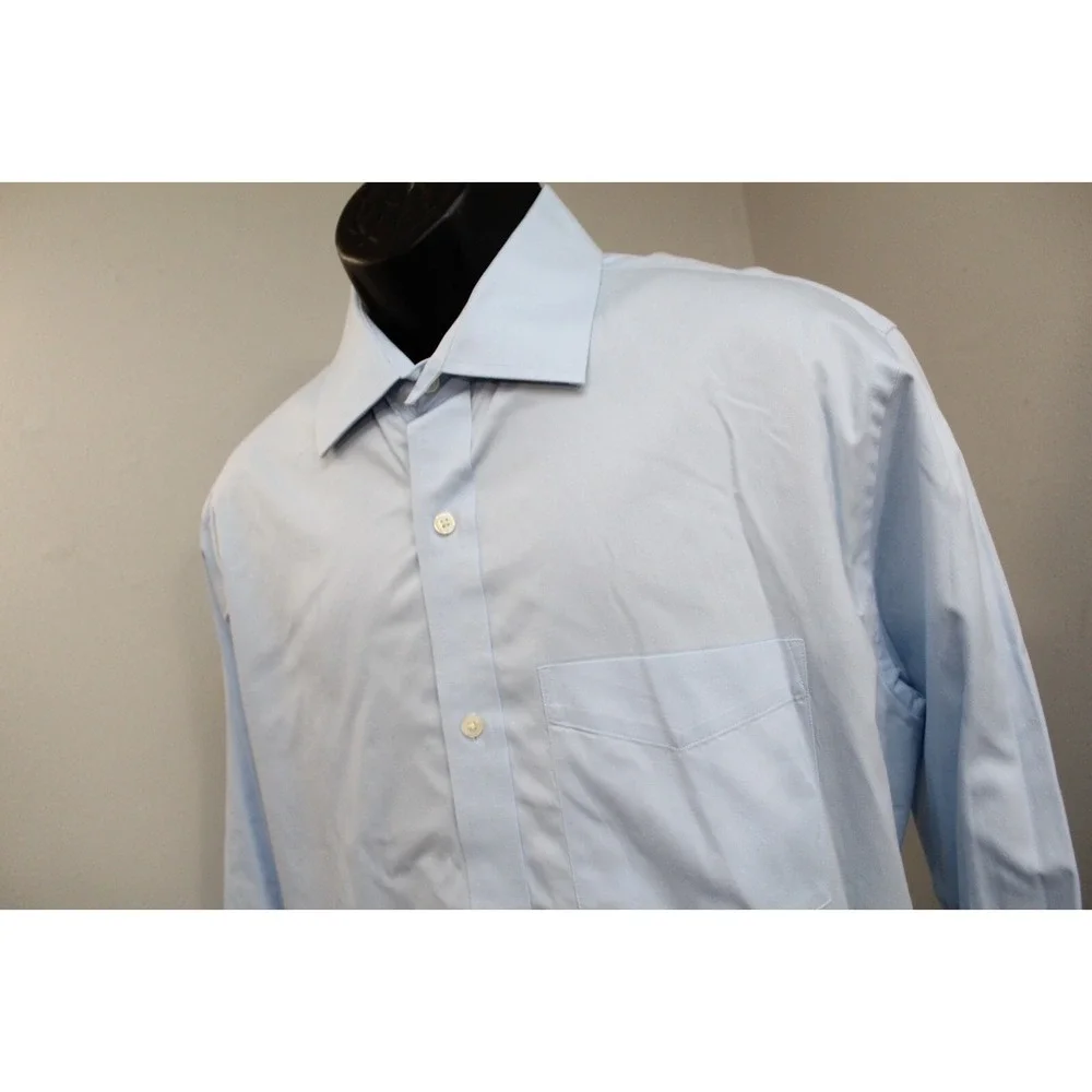 Banana Republic Dress Shirt Blue Long Sleeve Button Up Mens XL 17-17.5
